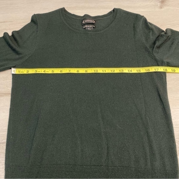 Nanette By Nanette Lepore Merino Wool Flutter Sleeve Sweater, Forest Green, Sz L - Picture 8 of 9